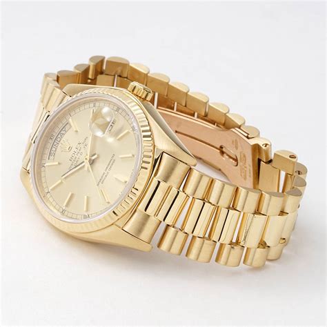 18k gold rolex presidential|Rolex 18kt president 36mm watch.